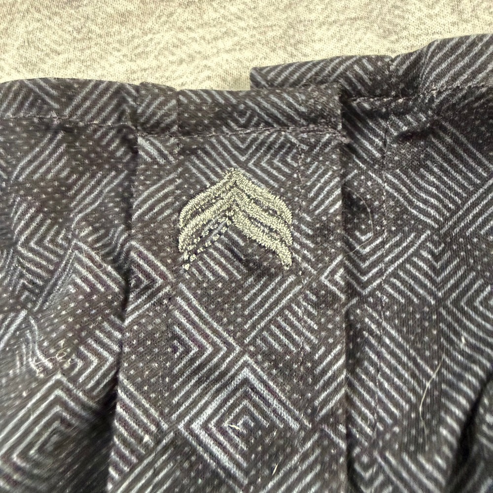 Buttercloth Shirt Mens XL Black Geometric Diamond Long Sleeve Regular Fit Cotton - Picture 2 of 6